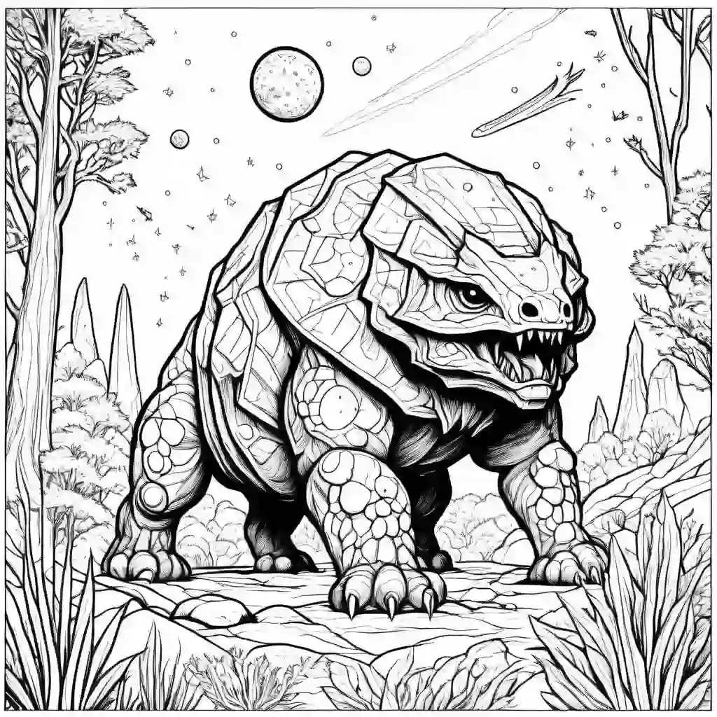 Meteorite Creatures coloring pages